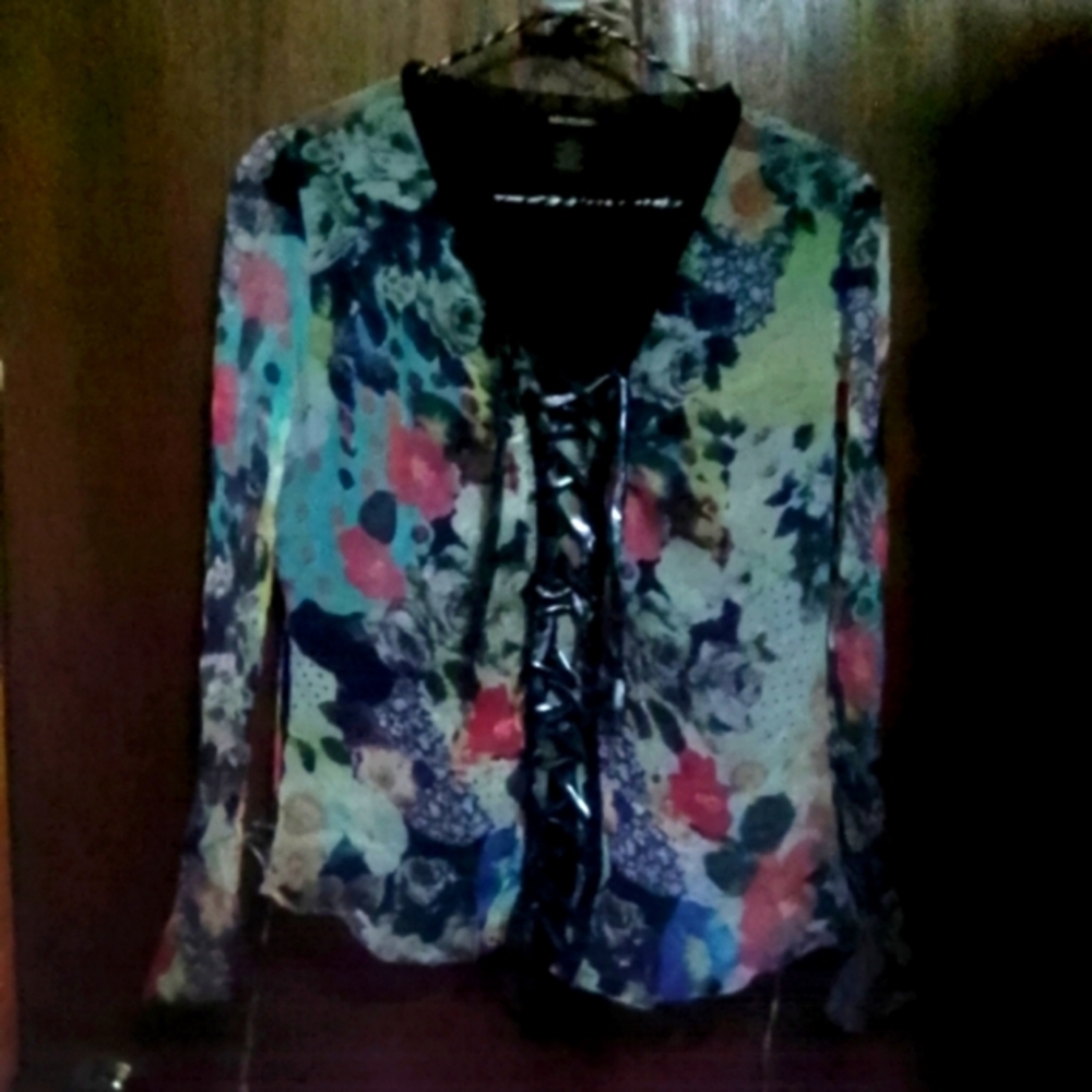 Elegant Silk Corset Blouse S